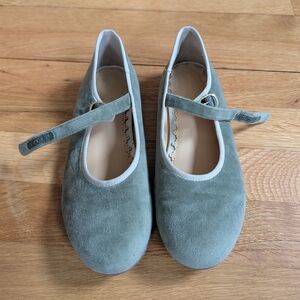 Kids Mini Boden Velvet Mary Jane Shoes - Green
